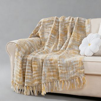 Multicolor Boho Throw Blanket 50x60 Tassel Fringe Couch Decor