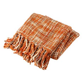 Multicolor Boho Throw Blanket 50x60 Tassel Fringe Couch Decor