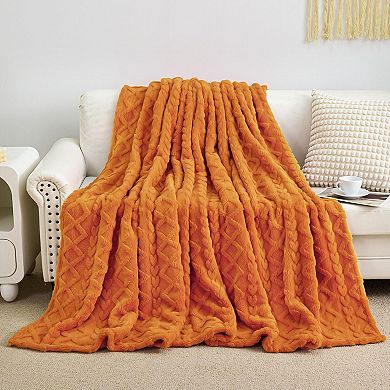 Boho Throw Blanket Soft Cozy Flannel Bedding