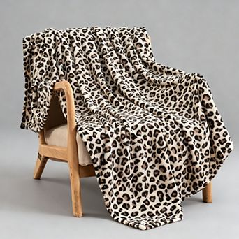 Leopard Print Fleece Blanket Soft Cozy
