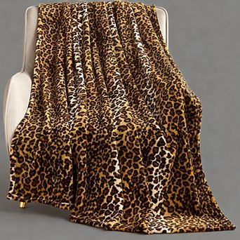 Leopard Print Fleece Blanket Soft Cozy
