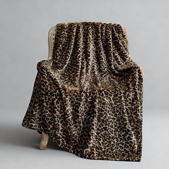 Leopard Print Fleece Blanket Soft Cozy