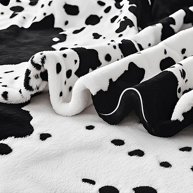 Cow Print Blanket Soft Fleece Throw
