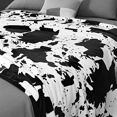 Cow Print Blanket Soft Fleece Throw