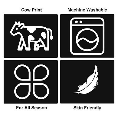 Cow Print Blanket Soft Fleece Throw