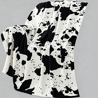 Cow Print Blanket Soft Fleece Throw