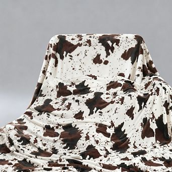 Cow Print Blanket Soft Fleece Throw