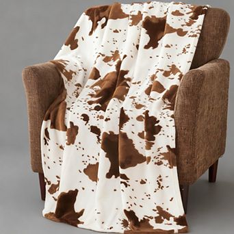 Cow Print Blanket Soft Fleece Throw