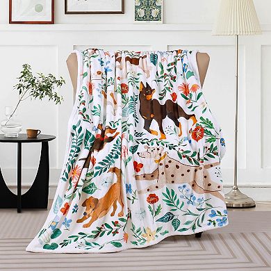 Flower Flannel Blanket Soft Warm