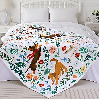 Flower Flannel Blanket Soft Warm
