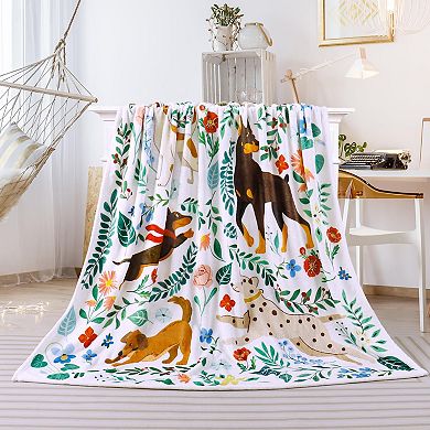 Flower Flannel Blanket Soft Warm