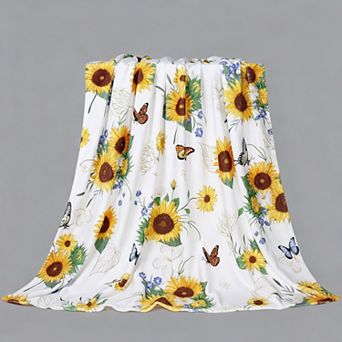 Flower Flannel Blanket Soft Warm