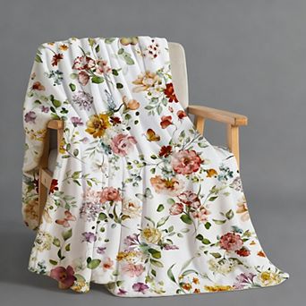 Flower Flannel Blanket Soft Warm