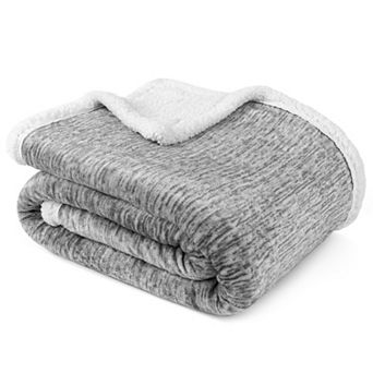Sherpa Plaid Throw Blanket 50x60 Reversible Fleece