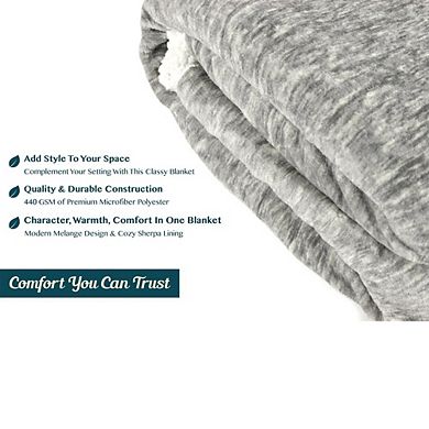 Sherpa Plaid Throw Blanket 50x60 Reversible Fleece