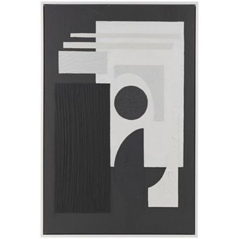 Stella & Eve Canvas Textured Living Room Framed Wall Art