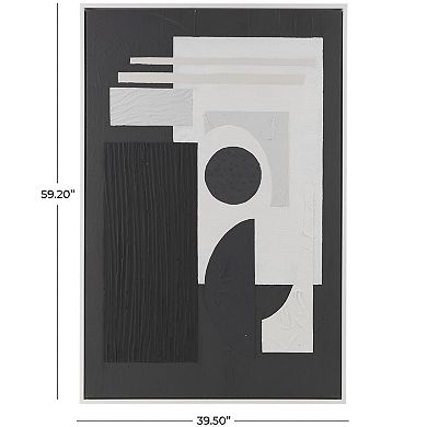 Stella & Eve Canvas Textured Living Room Framed Wall Art