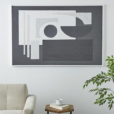 Stella & Eve Canvas Textured Living Room Framed Wall Art