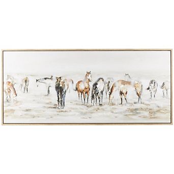 Stella & Eve Gold Foil Accents Wood Framed Canvas Wall Art