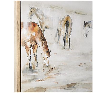 Stella & Eve Gold Foil Accents Wood Framed Canvas Wall Art