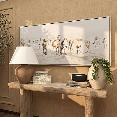 Stella & Eve Gold Foil Accents Wood Framed Canvas Wall Art