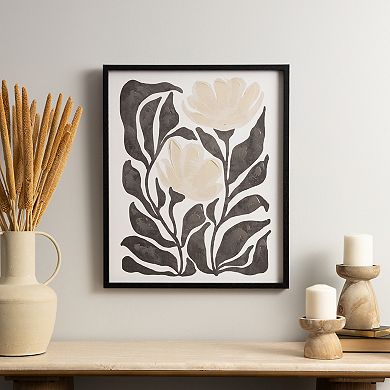 Stella & Eve Floral Design Framed Canvas Wall Art