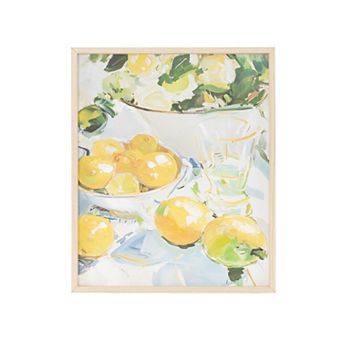 Stella & Eve Lemon Framed Canvas Wall Art