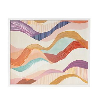 Stella & Eve Wavy Decorative Framed Canvas Wall Art