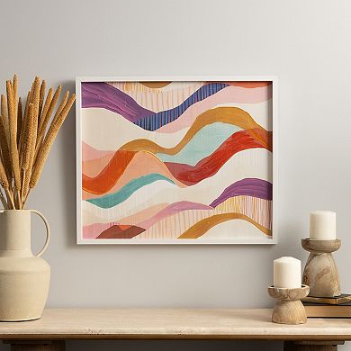 Stella & Eve Wavy Decorative Framed Canvas Wall Art
