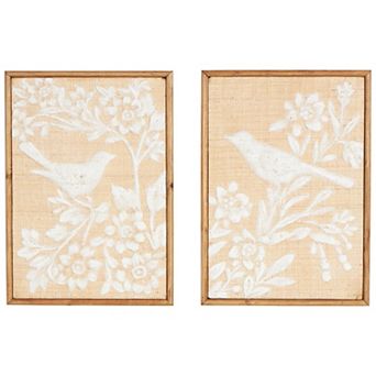 Stella & Eve 2 pc Floral Framed Wall Art Set
