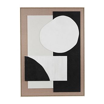 Stella & Eve Abstract Shapes Wood Textured Framed Wall Art