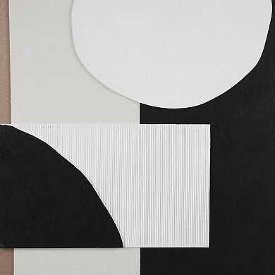 Stella & Eve Abstract Shapes Wood Textured Framed Wall Art