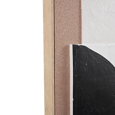 Stella & Eve Abstract Shapes Wood Textured Framed Wall Art