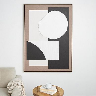 Stella & Eve Abstract Shapes Wood Textured Framed Wall Art