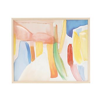 Stella & Eve Brushed Paint Strokes Framed Canvas Wall Art