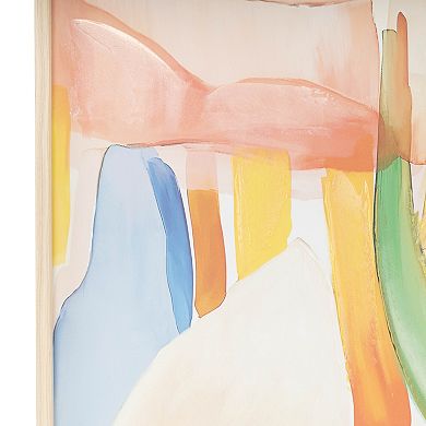 Stella & Eve Brushed Paint Strokes Framed Canvas Wall Art