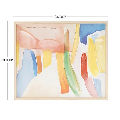 Stella & Eve Brushed Paint Strokes Framed Canvas Wall Art