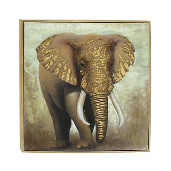 Stella & Eve Framed Elephant Canvas Wall Art