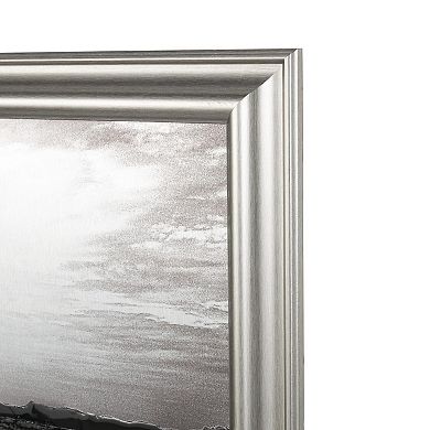 Stella & Eve Framed Canvas Textured Ocean Wall Art