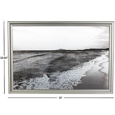 Stella & Eve Framed Canvas Textured Ocean Wall Art