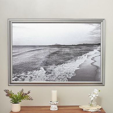 Stella & Eve Framed Canvas Textured Ocean Wall Art