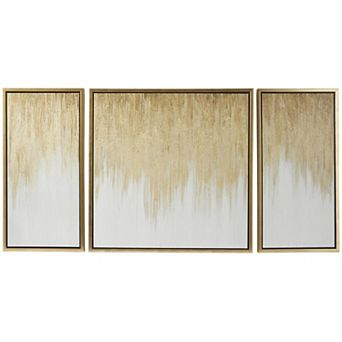 Stella & Eve 3 pc Framed Canvas Drip Wall Art Set