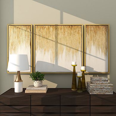 Stella & Eve 3-piece Framed Canvas Drip Wall Art Set