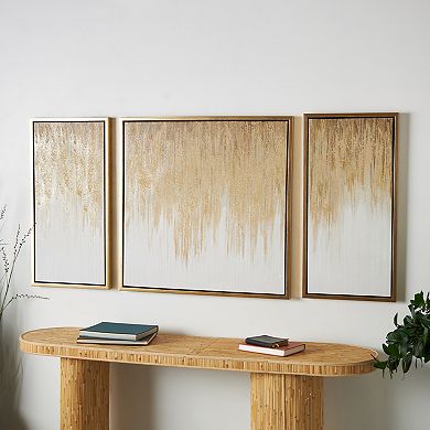 Stella & Eve 3-piece Framed Canvas Drip Wall Art Set