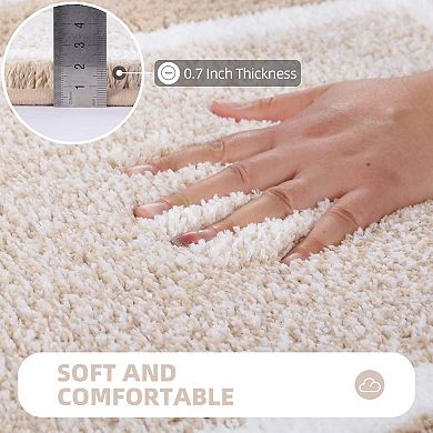Bathroom Rugs Set 3 Piece Shaggy Absorbent Non Slip Washable