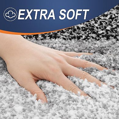 Bathroom Rugs Sets 3 Piece Soft Absorbent Bath Mats U-shaped Toilet Rug Plush Shaggy