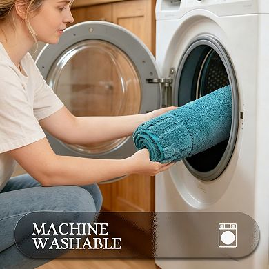 Bathroom Rugs Non Slip Washable Shower Mat Plush Shaggy Absorbent Bath Set