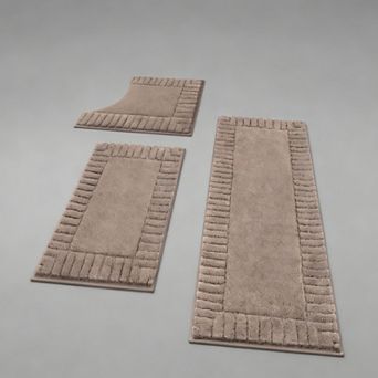 Bathroom Rugs Non Slip Washable Shower Mat Plush Shaggy Absorbent Bath Set