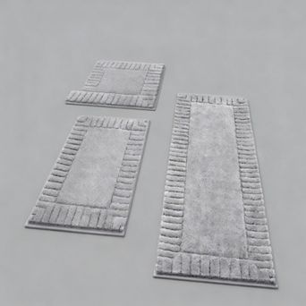 Bathroom Rugs Non Slip Washable Shower Mat Plush Shaggy Absorbent Bath Set