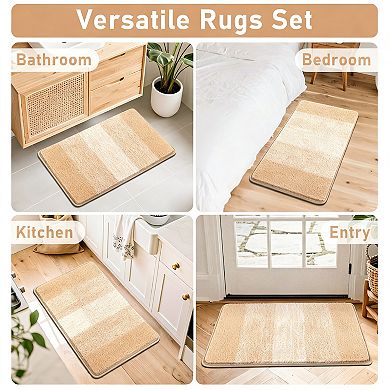Bathroom Rugs Soft Absorbent Bath Mat Non-slip